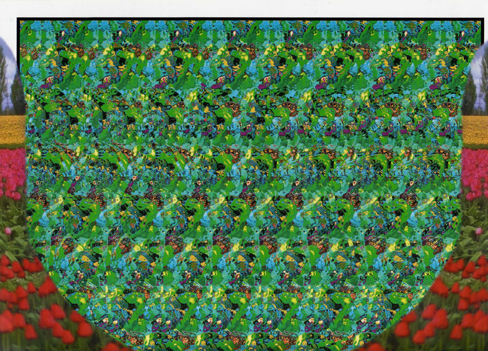 Стереограмма - Цветы в вазе Стереограмма - Цветы в вазе