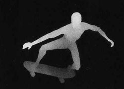 Подсказка к стереограмме - Скейтбордист Подсказка к стереограмме - Скейтбордист