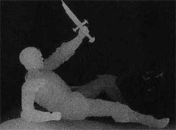 Подсказка к стереограмме - Поверженный рыцарь с мечом Подсказка к стереограмме - Поверженный рыцарь с мечом