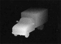 Подсказка к стереограмме - Грузовик с фургоном Подсказка к стереограмме - Грузовик с фургоном